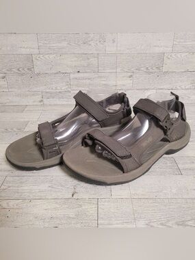 Men's Teva Holliway Gray Trail Hiking Sport Sandals Shoes Size 12